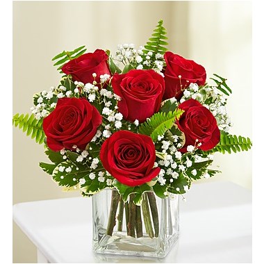6 Stems Red Love's Embrace&trade; Roses